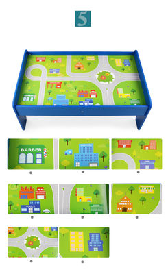 Constructeur Wooden Board Game de Mini Wooden 88pcs City Road