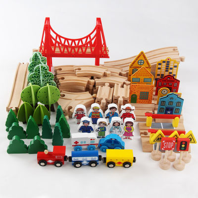 Constructeur Wooden Board Game de Mini Wooden 88pcs City Road