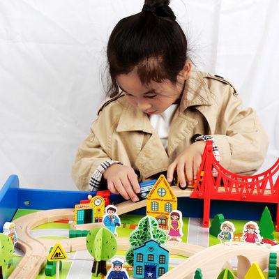 Constructeur Wooden Board Game de Mini Wooden 88pcs City Road