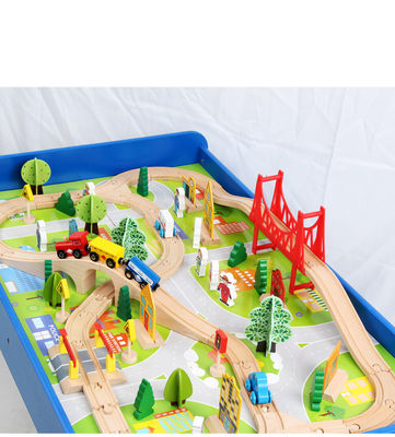Constructeur Wooden Board Game de Mini Wooden 88pcs City Road