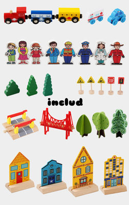 Constructeur Wooden Board Game de Mini Wooden 88pcs City Road