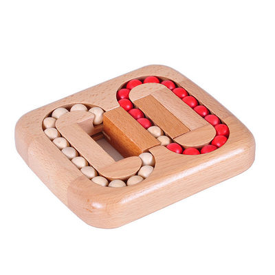 Jeu de boule plat en bois de hêtre éducatif sans des bavures