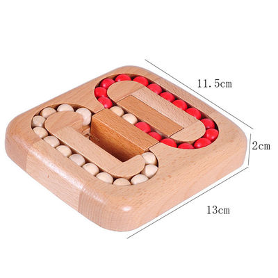 Jeu de boule plat en bois de hêtre éducatif sans des bavures