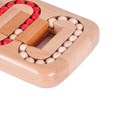 Jeu de boule plat en bois de hêtre éducatif sans des bavures