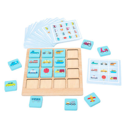 Jeu de société en bois de puzzle de Montessori des enfants d'ODM