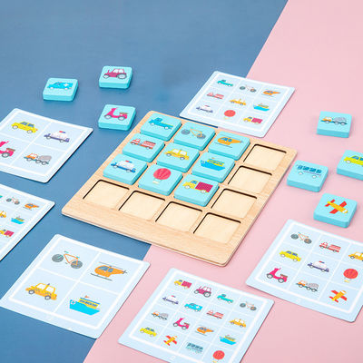 Jeu de société en bois de puzzle de Montessori des enfants d'ODM