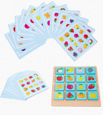 Jeu de société en bois de puzzle de Montessori des enfants d'ODM