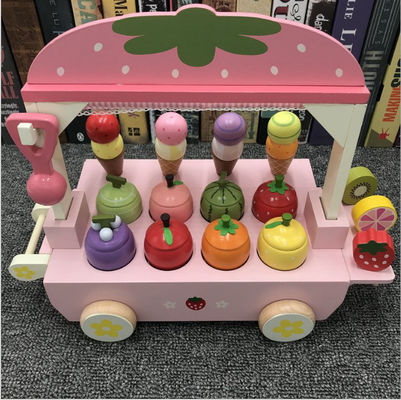 Machine en bois de cornet de crème glacée de la simulation des enfants