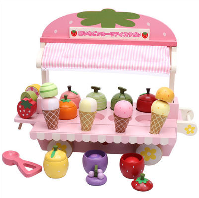 Machine en bois de cornet de crème glacée de la simulation des enfants
