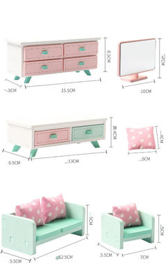 Jouets de Mini Montessori Wooden Girls Bedroom sans des bavures