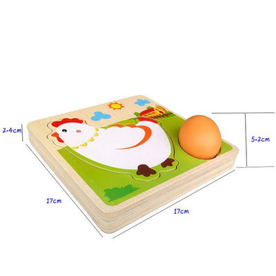 puzzle multi en bois de couche de processus de croissance du poulet 3D