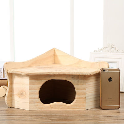 Chambre en bois de couleur beige d'OEM petite pour le hamster