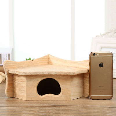 Chambre en bois de couleur beige d'OEM petite pour le hamster