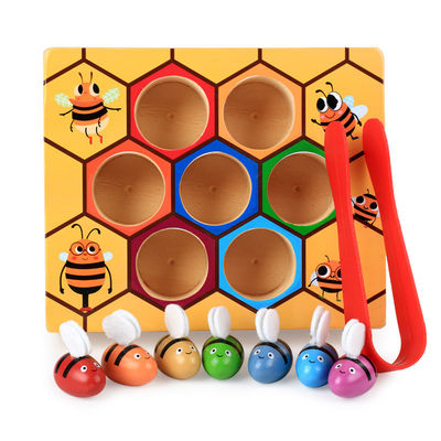Jeu en bois de coordination d'oeil de main de Montessori pour la première éducation d'enfants