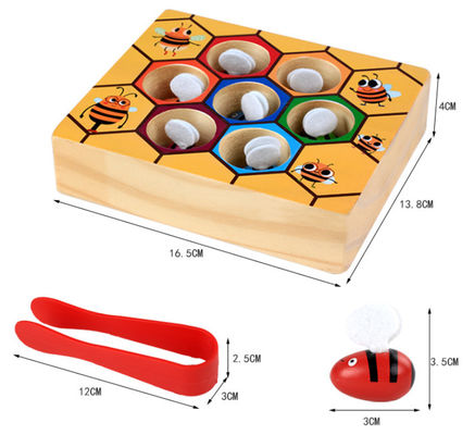 Jeu en bois de coordination d'oeil de main de Montessori pour la première éducation d'enfants