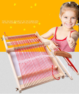 Grand métier à tisser de tissage en bois d'enfants multifonctionnels