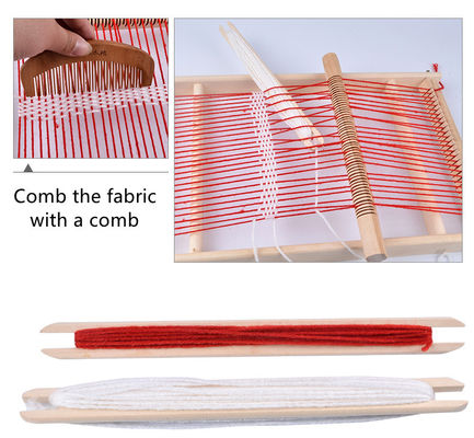 Grand métier à tisser de tissage en bois d'enfants multifonctionnels