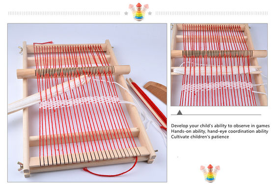Grand métier à tisser de tissage en bois d'enfants multifonctionnels