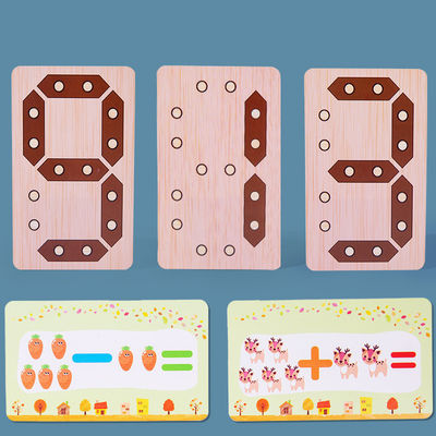 Jouet en bois de casse-tête d'éclaircissement de mathématiques d'enfants