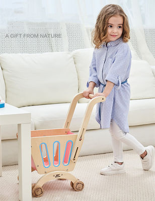La double plate-forme Toy Shopping Trolley en bois des enfants