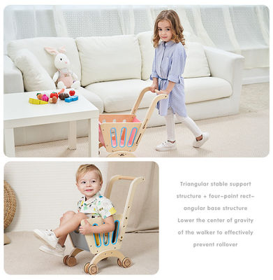 La double plate-forme Toy Shopping Trolley en bois des enfants