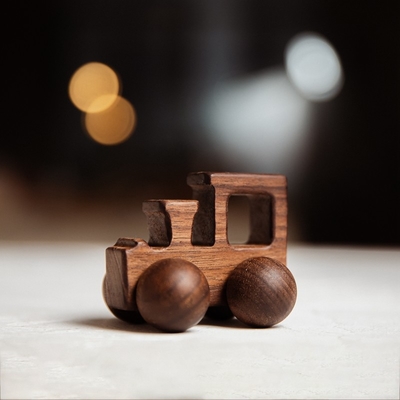 le bébé 9/Style bloc constitutif le cadeau Toy Beech Wood Car Educational Montess de noix noire de voiture de Toy Maple Car Mahogany Classic