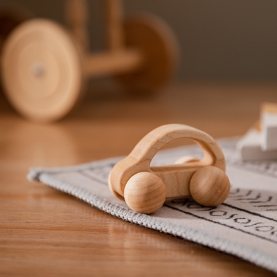 le bébé 9/Style bloc constitutif le cadeau Toy Beech Wood Car Educational Montess de noix noire de voiture de Toy Maple Car Mahogany Classic