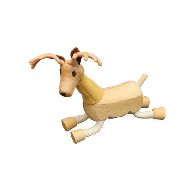 Le petit animal de simulation en bois bloque les blocs constitutifs d'enfance de Forest Farm Animal Dolls Early