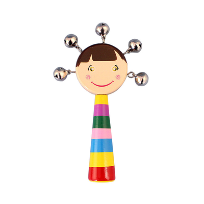 Hochet en bois musical Montessori pour le bébé de jouets de huche de bébé éducatif