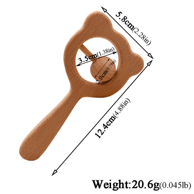 Hochet en bois musical Montessori pour le bébé de jouets de huche de bébé éducatif