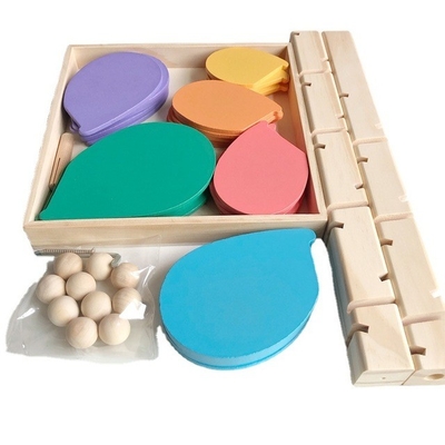 Montessori Toy Blocks Wooden Music Tree éducatif avec du bois de marbre d'intelligence d'enfants d'enfants de bébé de jeu de voie de course de boule