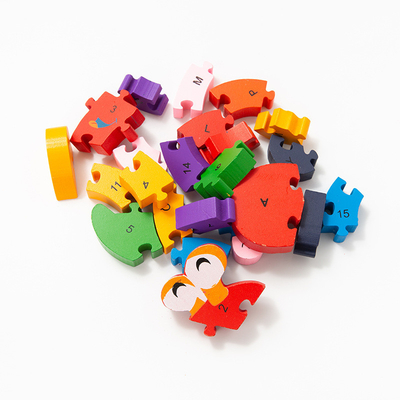 Jouets en bois de bloc constitutif pour les enfants de orthographe cognitifs d'éducation de bébé d'enfants d'escargots de tortue tôt de Digital