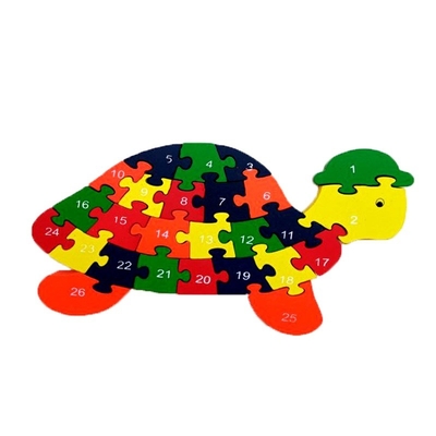 Jouets en bois de bloc constitutif pour les enfants de orthographe cognitifs d'éducation de bébé d'enfants d'escargots de tortue tôt de Digital