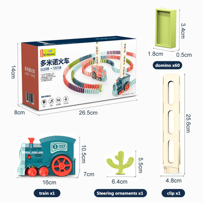 Blocs en bois électriques DIY éducatif de pose automatique de domino d'enfants