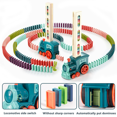 Blocs en bois électriques DIY éducatif de pose automatique de domino d'enfants