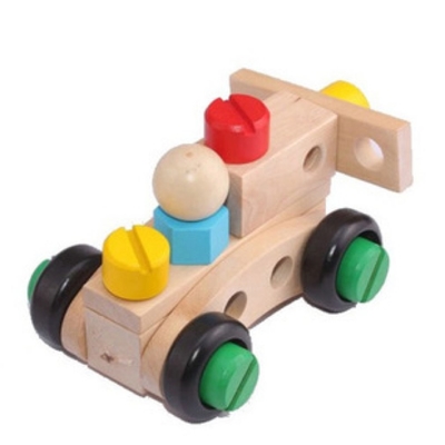 La voiture Toy Solid Wood Assembly Intelligence d'Assemblée de démontage d'intelligence de l'avantage d'enfants 30 morceaux vissent le jouet