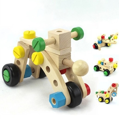La voiture Toy Solid Wood Assembly Intelligence d'Assemblée de démontage d'intelligence de l'avantage d'enfants 30 morceaux vissent le jouet