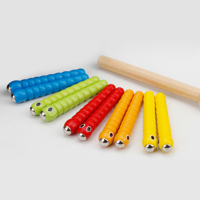 Jouets éducatifs de capture de Montessori d'accessoires en bois de jouets des vers 1 du jeu 5 d'insecte en bois