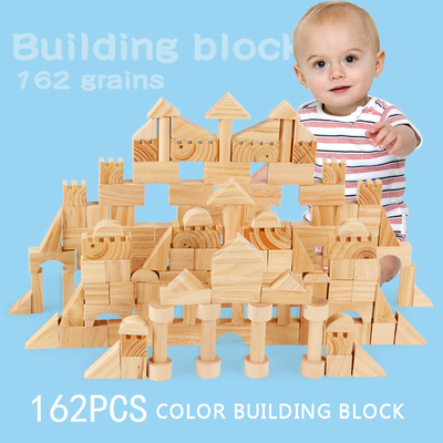 Grains en bois d'éducation de Montessori empilant les jouets Parenting d'enfants de petite enfance d'enfants de jardin d'enfants de blocs constitutifs