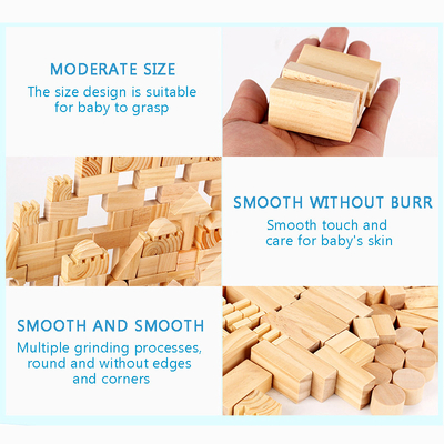 Grains en bois d'éducation de Montessori empilant les jouets Parenting d'enfants de petite enfance d'enfants de jardin d'enfants de blocs constitutifs