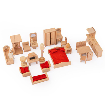 Meubles en bois de Tableau de salle à manger de maison de poupée pour l'éducation de cadeau d'enfant