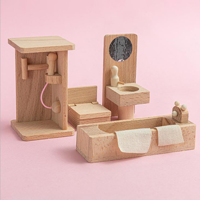 Meubles en bois de Tableau de salle à manger de maison de poupée pour l'éducation de cadeau d'enfant
