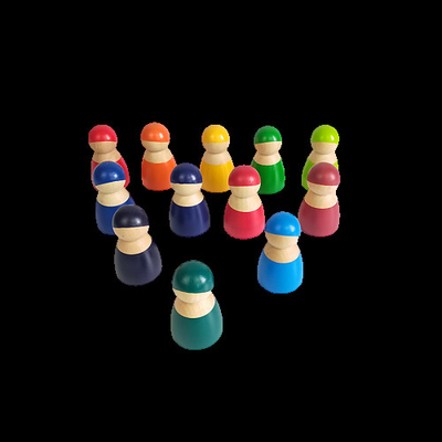 L'arc-en-ciel en bois de jouets de DIY 3D bloc constitutif de grande taille pour des enfants d'enfants