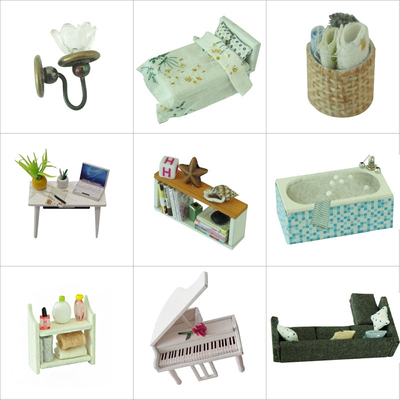 Meubles miniatures en bois Kit For Children Birthday de Chambres de poupée de DIY
