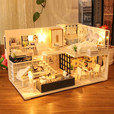 Meubles miniatures en bois Kit For Children Birthday de Chambres de poupée de DIY