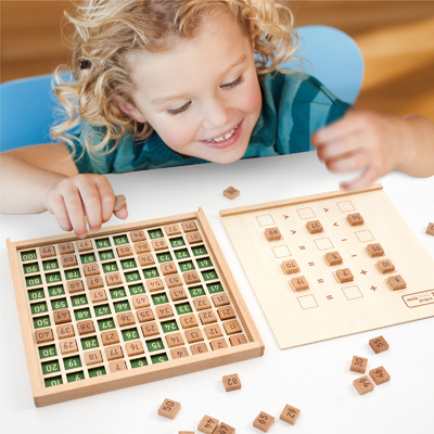 Montessori éducatif 	Maths en bois Toy For Preschool Counting Number