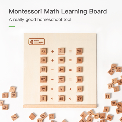 Montessori éducatif 	Maths en bois Toy For Preschool Counting Number