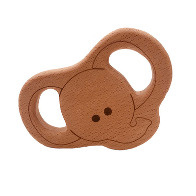 Forme animale en bois de tortue de baleine de koala de tortue de catégorie comestible de Teethers de bébé