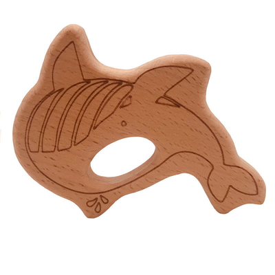 Forme animale en bois de tortue de baleine de koala de tortue de catégorie comestible de Teethers de bébé
