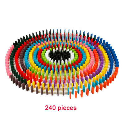 Les dominos en bois d'arc-en-ciel bloc constitutif 120Pcs pour des enfants éducatifs